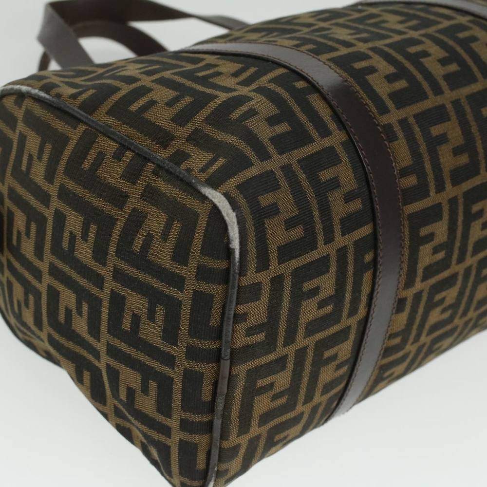 FENDI Zucca Canvas Hand Bag Brown Black Auth 36763 - Picture 14 of 16